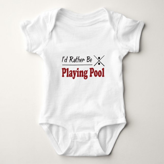 Eher spielt Pool Baby Strampler (Vorderseite)