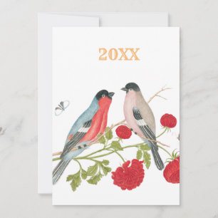 Eheschließung Hochzeit Farbenfrohe Lovebirts Einladung