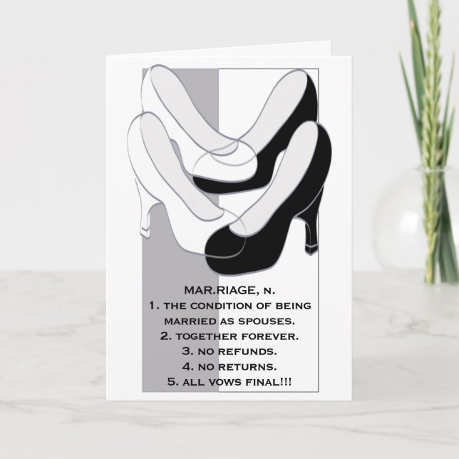 Eheschließung mit Hochzeitkarte II Karte (Vorderseite)