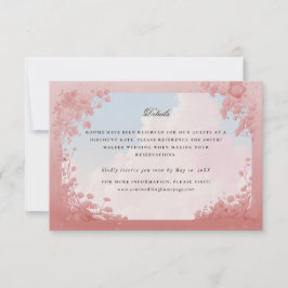 Eheschließungsdetails der Frau Prinzessin RSVP Karte