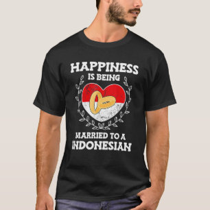 Eheschließungsjubiläum Verheiratet einer indonesis T-Shirt
