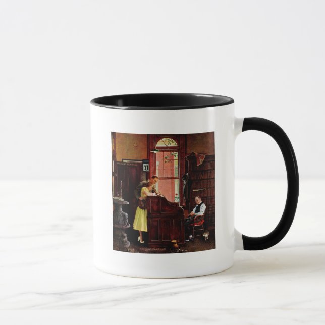 Eheschließungslizenz von Norman Rockwell Tasse (Rechts)