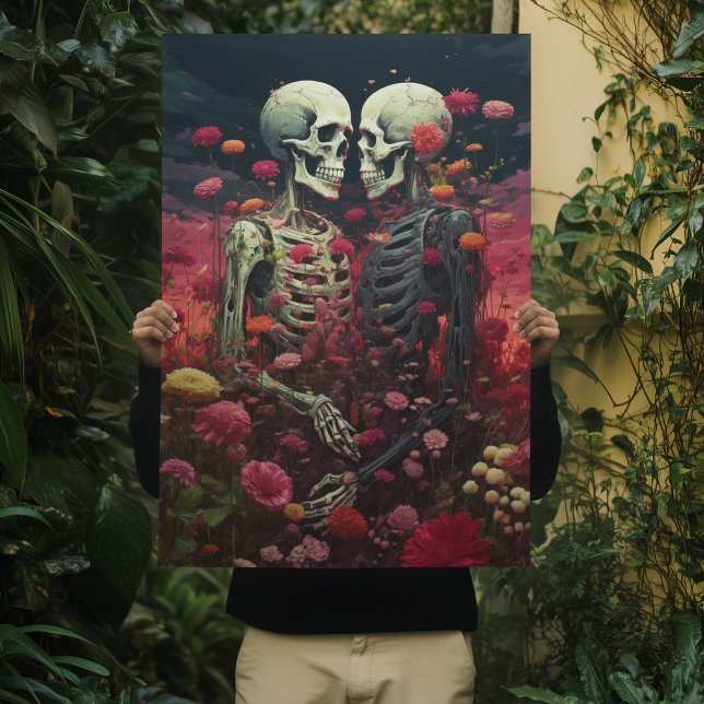Eheskelette Abstrakt Art Halloween Poster (Von Creator hochgeladen)