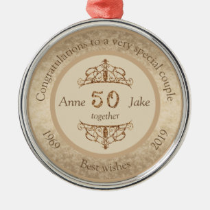 Ehevorführungen zum 50. Geburtstag für Paare Ornament Aus Metall
