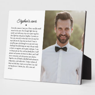 Ehevows Elegant Keepake Foto (rechts) Fotoplatte