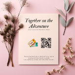 Ehewesen Honeymoon Fund Qr Code Geschenk Einladung<br><div class="desc">Die vielseitige Einladungskarte für Hochzeitsfeiern, in der jedes Detail individuell gestaltet werden kann. Von Ihren Namen bis zu Zahlungsdetails (Venmo, PayPal, Zelle, etc.), einen scannbaren QR-Code und eine herzliche Nachricht zu schaffen, um eine wirklich einzigartige Hochzeitsdesign. Egal, ob Sie Beiträge zu Ihrem Reisefonds verlangen oder eine einfache und elegante Wunschkarte...</div>