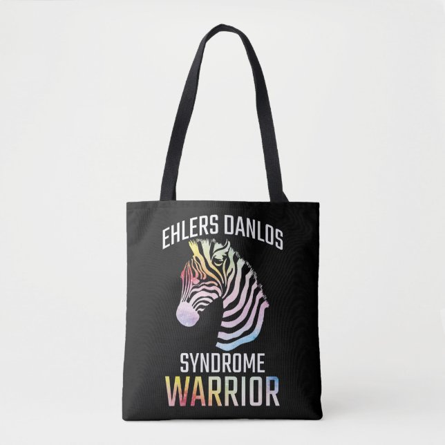 Ehlers Danlos Awareness Geschenk EDS Krieger Zebra Tasche (Vorderseite)