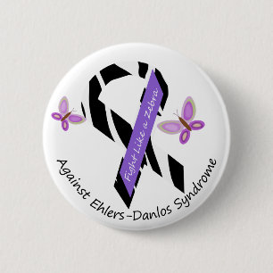 Ehlers-Danlos EDS Kampf wie ein Zebra Button