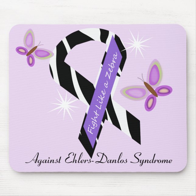 Ehlers-Danlos EDS Kampf wie ein Zebra Mousepad (Vorne)