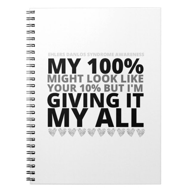 Ehlers Danlos (EDS) My 100% Notizblock (Vorderseite)