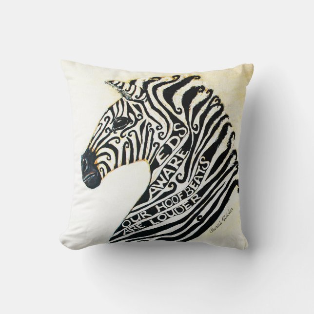Ehlers Danlos Syndrom-Bewusstseins-Kunst Kissen (Vorderseite)