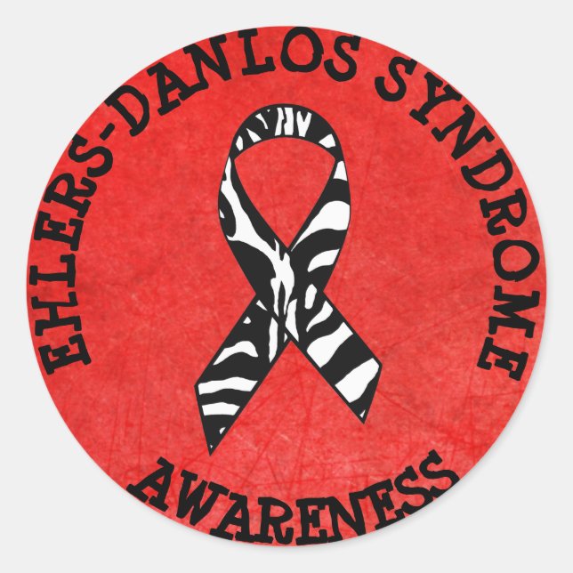Ehlers-Danlos-Syndrom EDS Zebra STICKERS (Vorderseite)