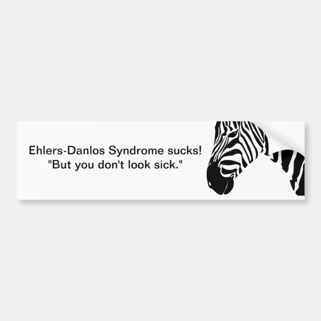 Ehlers-Danlos Syndrom ist zum Kotzen! Autoaufkleber (Vorne)