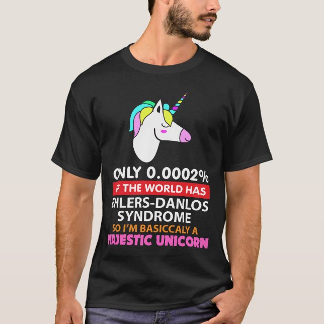 Ehlers Danlos Syndrom - majestätisches Einhorn T-Shirt (Vorderseite)