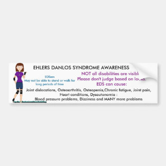 Ehlers Danlos Syndrom-mit Behinderung Parken Autoaufkleber