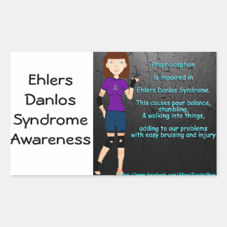 Ehlers Danlos Syndrom Rechteckiger Aufkleber