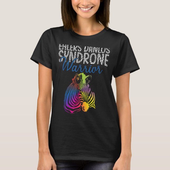 Ehlers Danlos Syndrom Warrior Eds Awareness Zebr T-Shirt (Vorderseite)