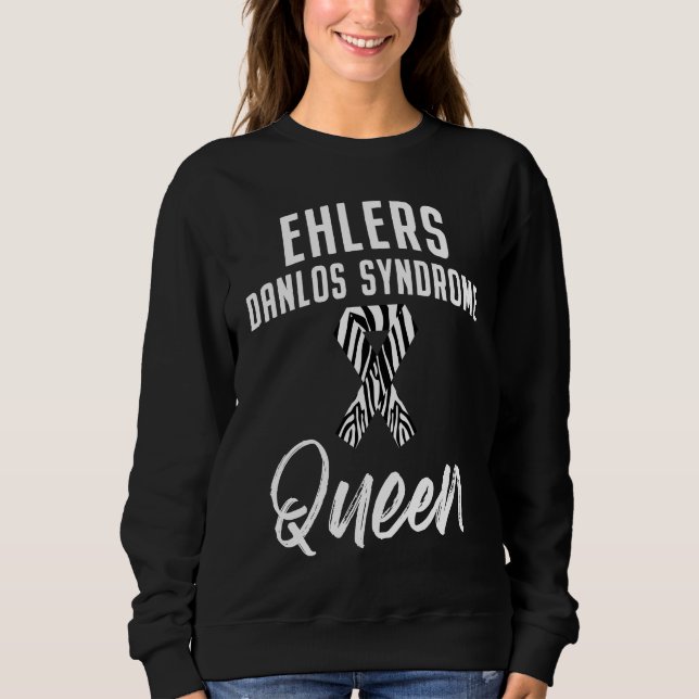 Ehlers Danlos Syndrome Awareness Queen Warrior Sur Sweatshirt (Vorderseite)