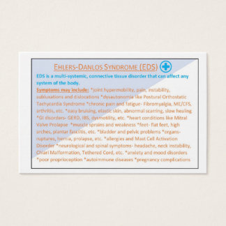 Ehlers Danlos Syndrome Carte d'information EDS