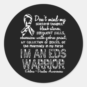 Ehlers Danlos Syndrome (EDS) Warrior Runder Aufkleber