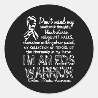 Ehlers Danlos Syndrome (EDS) Warrior Runder Aufkleber