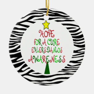 Ehlers-Danlos Weihnachtsbaum-Verzierung Keramik Ornament