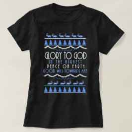 Ehre an Gott in den höchsten Weihnachten T-Shirt