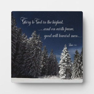 Ehre an Gott - Luke 2:14 Fotoplatte