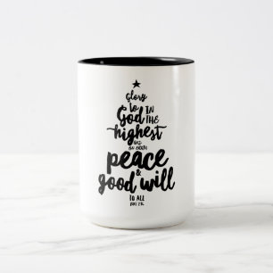 Ehre an Gott Weihnachten Zwei-Tonen-Tasse Zweifarbige Tasse
