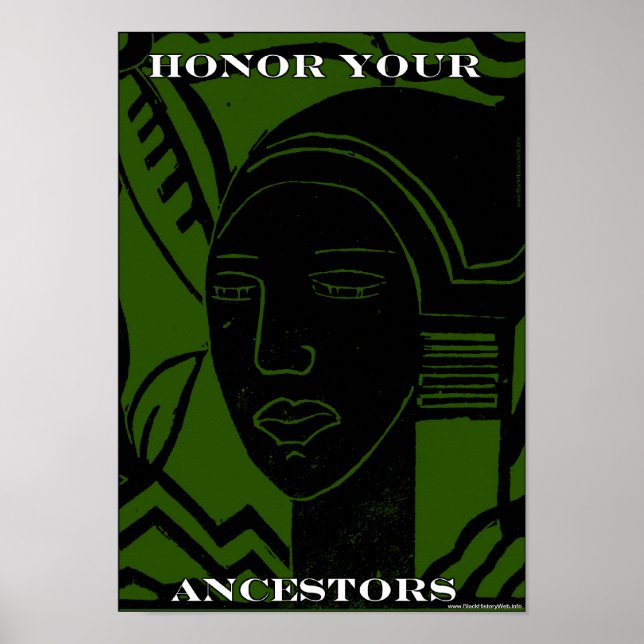 Ehre deine afrikanischen und afrikanischen amerika poster (Vorne)