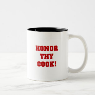 Ehre deine Cook Tshirts und Geschenke Zweifarbige Tasse