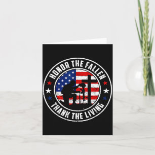 Ehre den Gefallenen, danke den Lebenden USA-Flagge Karte