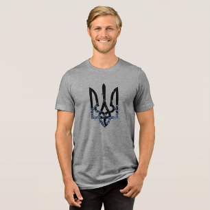 Ehre den Helden. UKRAINE. Dreizack. Tri-Blend Shirt