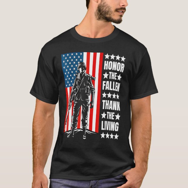 Ehre der gefallenen Dankbarkeit für den lebendigen T-Shirt (Vorderseite)