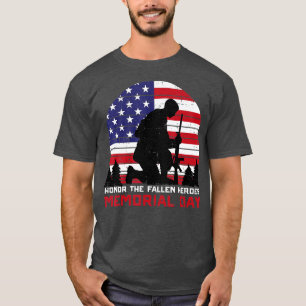 Ehre der gefallenen Heroes Memorial Day US Flag Mä T-Shirt