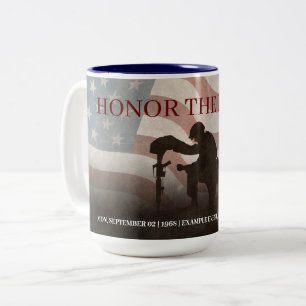 Ehre der gefallenen zweifarbige tasse
