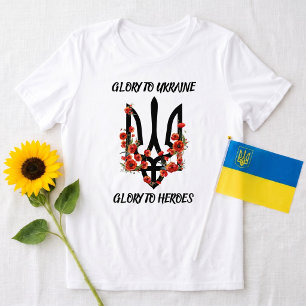 Ehre der UKRAINE. Ehre den Helden. Tryzub. Tri-Blend Shirt