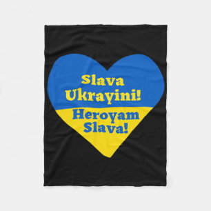 Ehre der Ukraine! Ehre den Helden! Ukrainisches F Fleecedecke