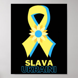 Ehre der Ukraine Ukraine Unterstützung Ich stehe m Poster
