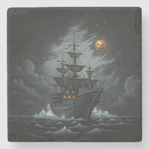 Ehre der US-Marine - Emblem, Anker und Schiff T-S Steinuntersetzer