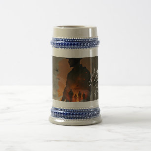 Ehre die Toten - vergiss nicht, ihr Opfer zu begeh Bierglas