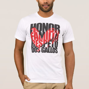 Ehre  Familia  Rückstellung  Dos Gallos Rooster te T-Shirt