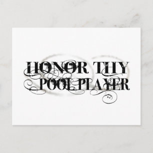 Ehre für deinen Pool-Player Postkarte