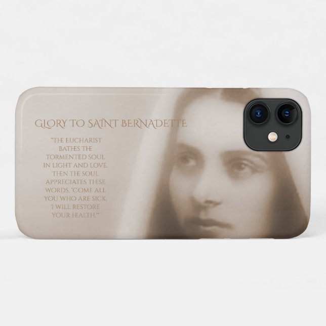Ehre für die Heilige Bernadette Case-Mate iPhone Hülle (Rückseite (Horizontal))