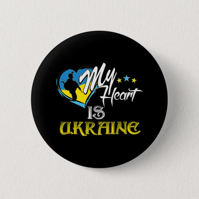 Ehre für ukrainische Soldaten Button (Vorderseite)