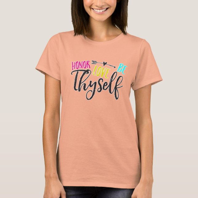 Ehre, Liebe & Sei deine eigene Kiste Crop T-Shirt (Vorderseite)