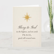 Ehre sei Gott Lukas 2 14 Weihnachtskarte