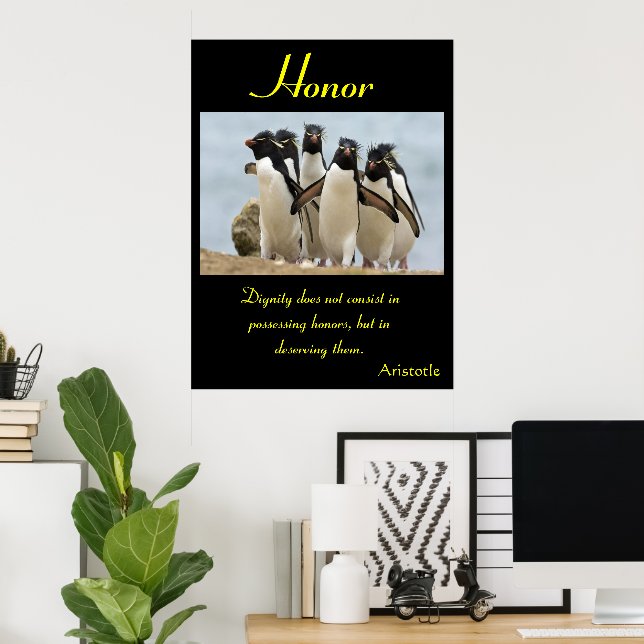 Ehre steht mitten in der Majestät der Natur Poster (Heimbüro)