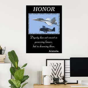 Ehre steigt durch den kühlen Geist des Militärs Poster