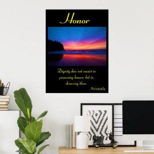 Ehre steigt unter dem Morgenlicht Poster